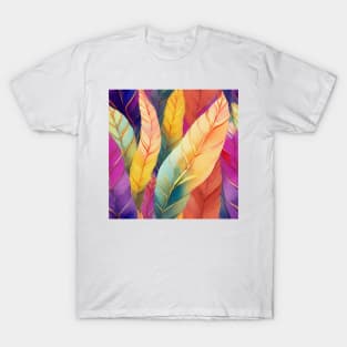 Watercolor feather pattern T-Shirt